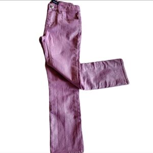 Girl Levi Pink Shimmer Skinny Stretch Jeans Heart Back Pocket Sz 6